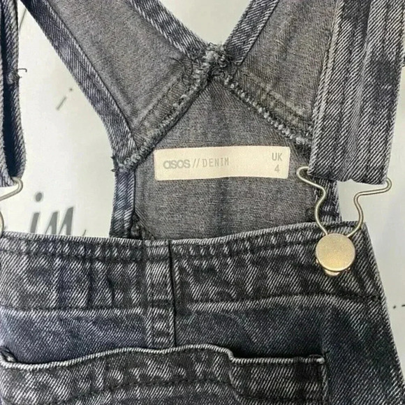 ASOS DESIGN 'original' denim overalls in washed black - Picture 7 of 8